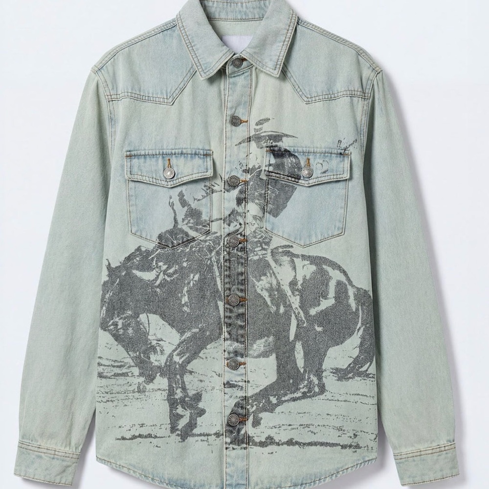 Mens XXL Cowboy Denim Shirt